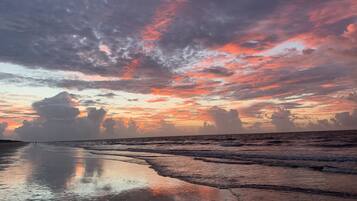 Playa en los alrededores y camastros