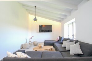 TV, fireplace, table tennis