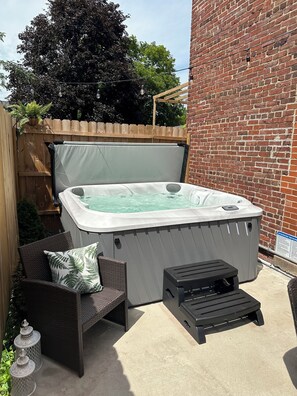 Terrace/patio - The Courthouse Loft - History with a hot tub!  (El Paso)