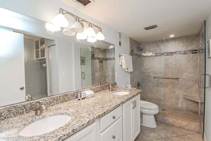 Bathtub, hair dryer, towels