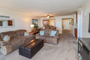 TV, DVD player, books