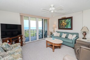 TV, DVD player, books