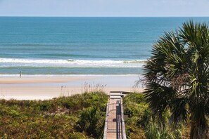 On the beach, beach towels - Barefoot Trace 410-Luxury, Direct Oceanfront Two Bedroom Condo (St. Augustine)