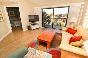 TV, DVD player, books