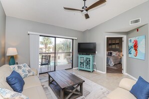 TV, DVD player, books