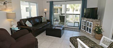 TV, DVD player, books