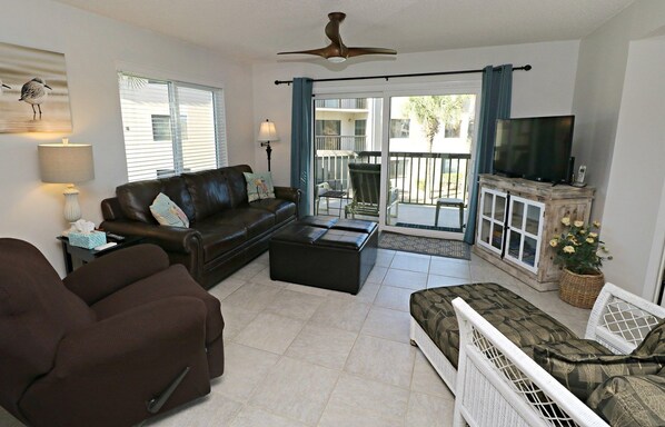 TV, DVD player, books