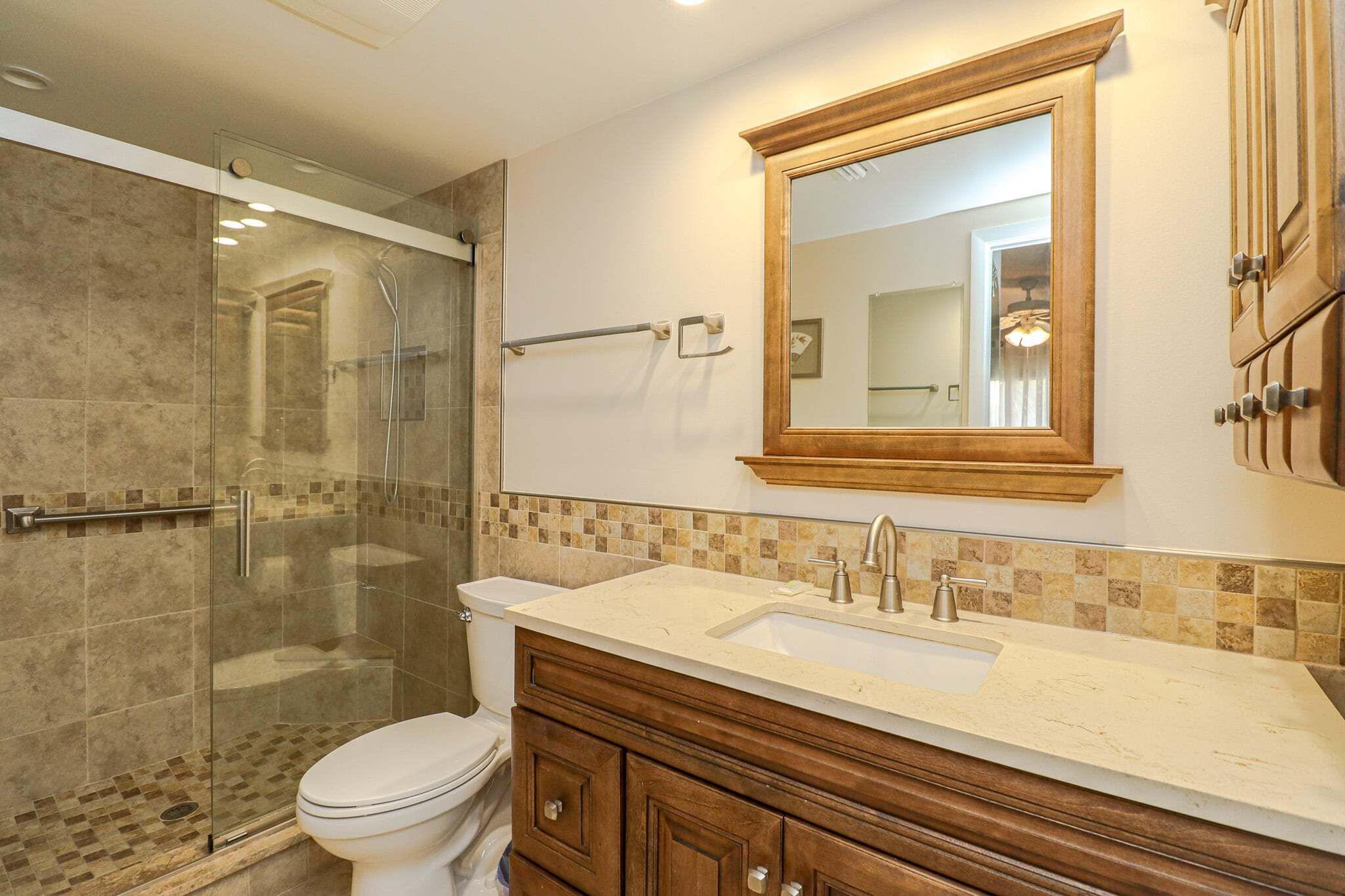 Bathtub, hair dryer, towels, soap