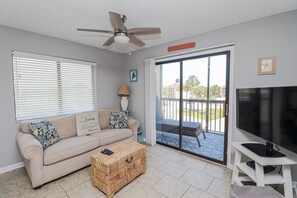 TV, DVD player, books