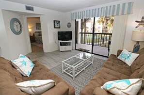 TV, DVD player, books