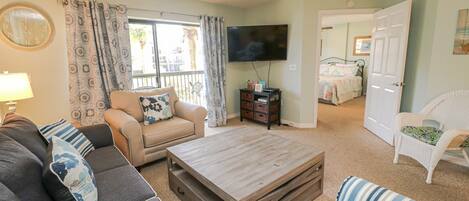 TV, DVD player, books