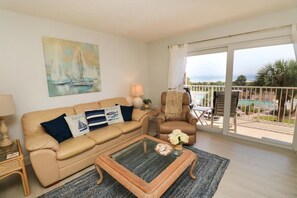 TV, DVD player - SABTC 401--Beautiful Direct Ocean View Three Bedroom Condo (St. Augustine)