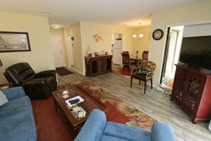 Télévision, lecteur de DVD, livres