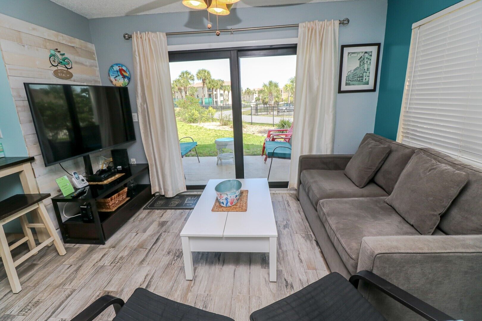 TV, DVD player, books