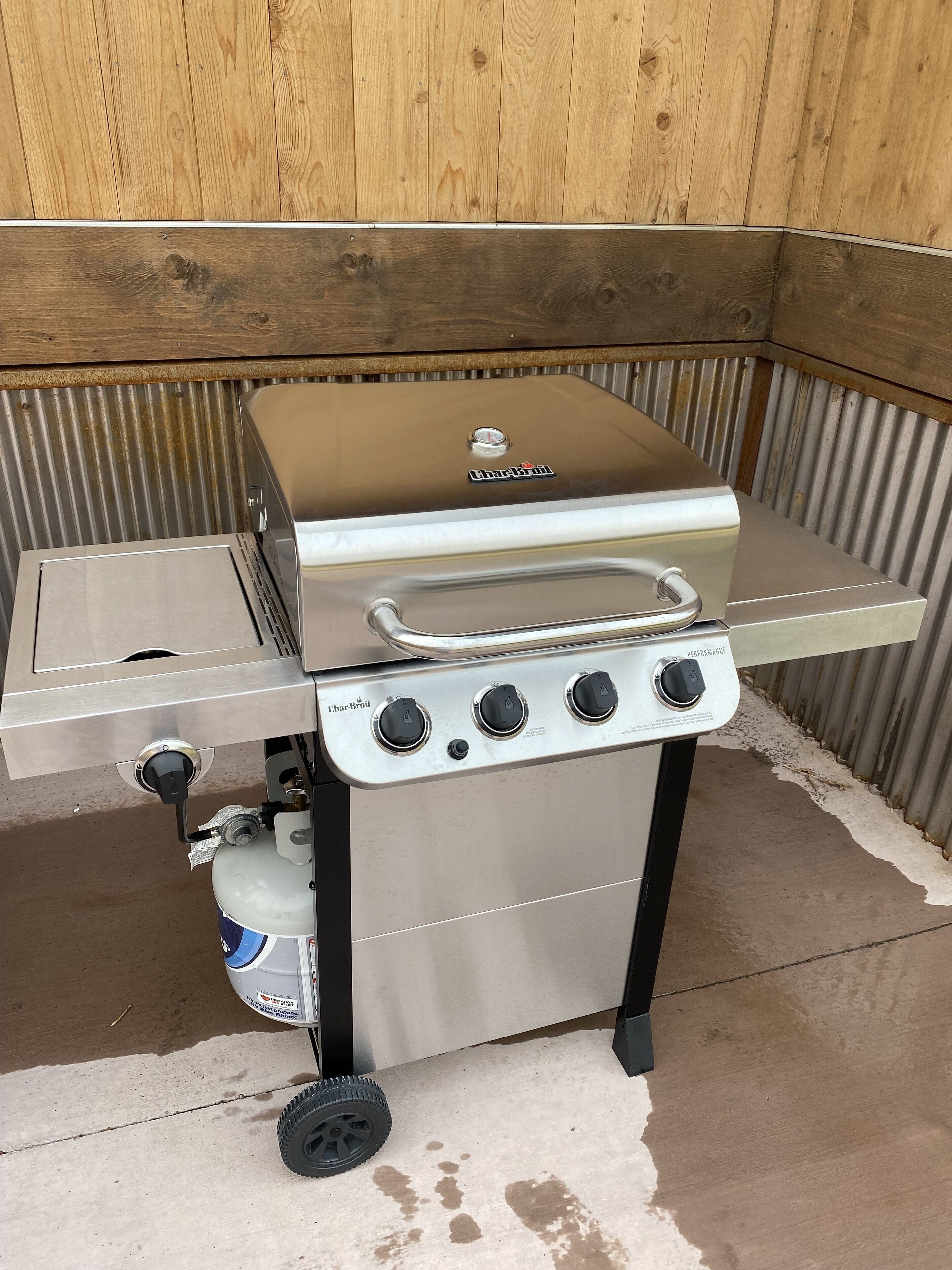 Gas Grill on back patio