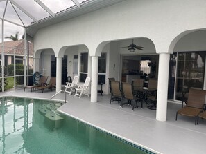 Outdoor pool, a heated pool