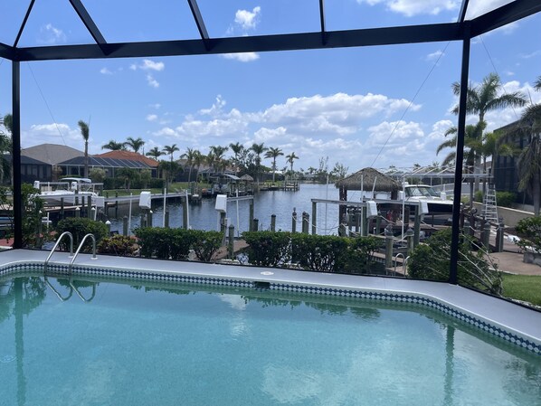 Outdoor pool, a heated pool