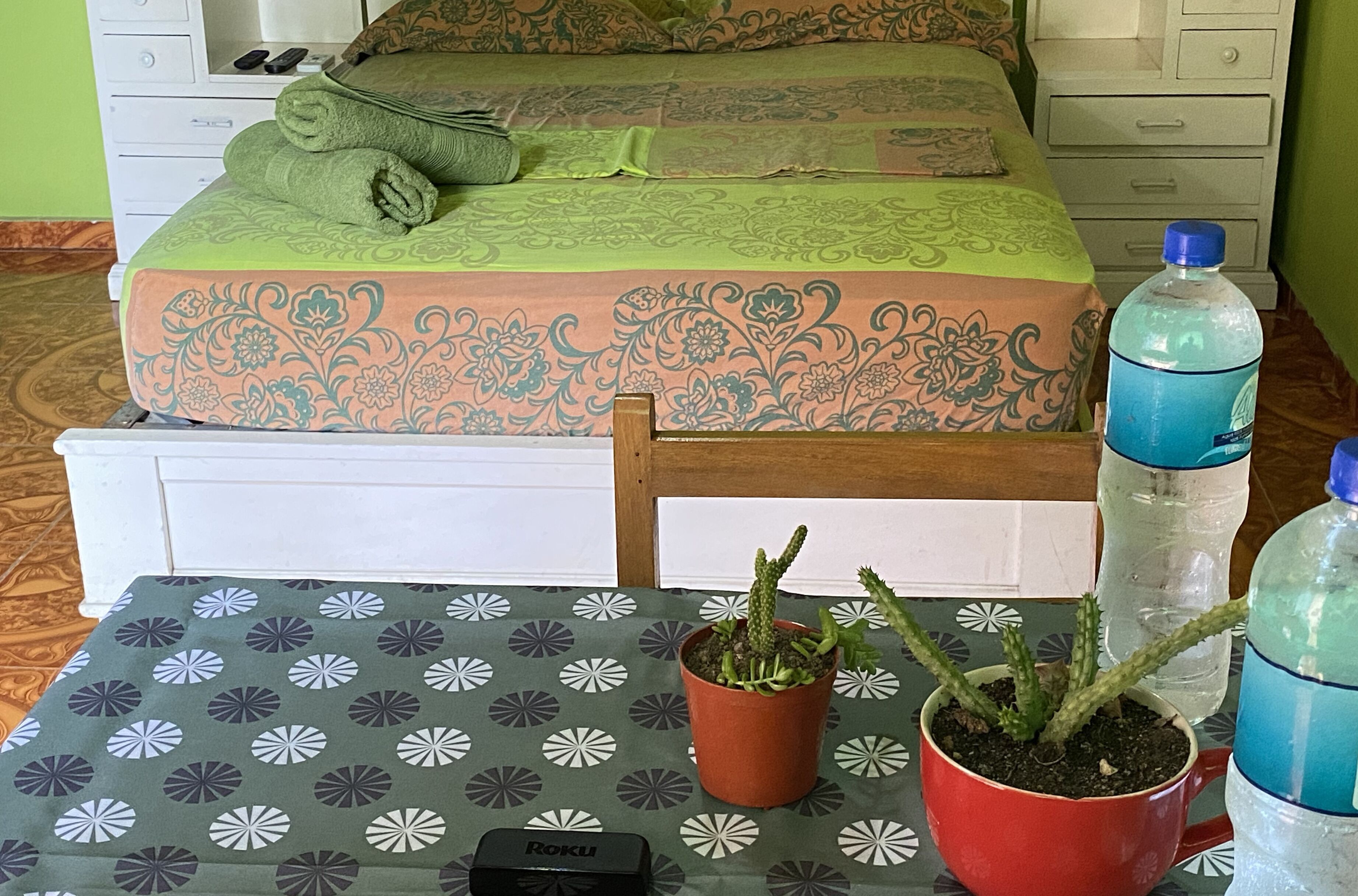 Individually decorated, individually furnished, iron/ironing board