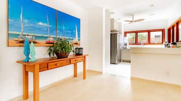 House | Living area | 60-inch LCD TV with cable channels, TV