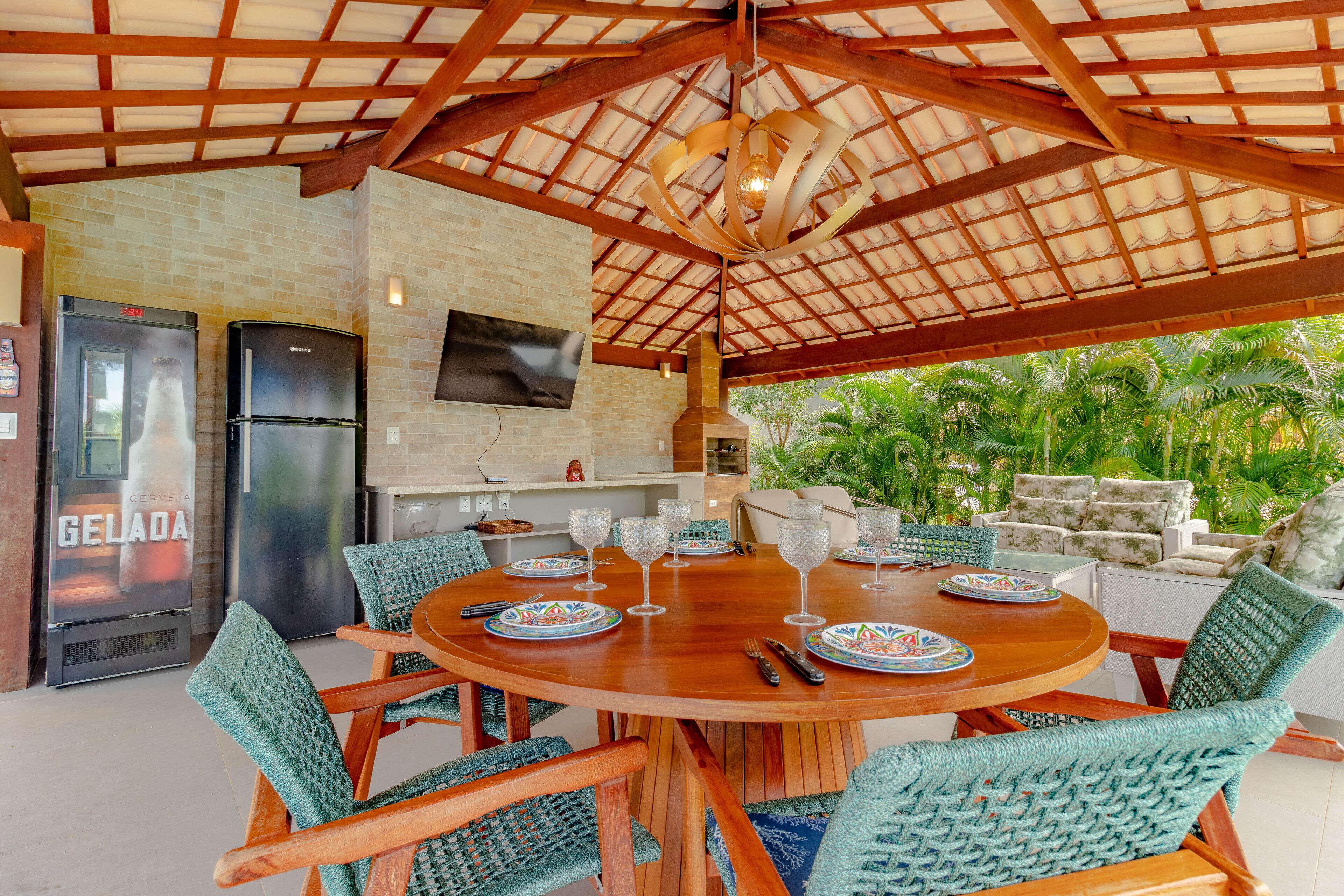 Área externa para banquete