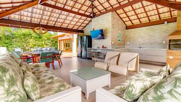 Outdoor banquet area