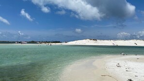 Vlak bij het strand