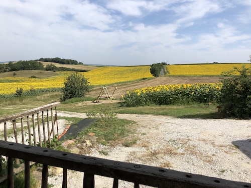 Maison en Campagne Avec une Magnifique Terrasse Couverte en Bois