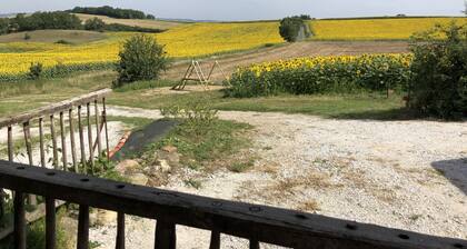 Maison en Campagne Avec une Magnifique Terrasse Couverte en Bois