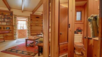 House, 1 Queen Bed with Sofa bed (The Gingerbread Cottage) | Bathroom | Heated floors, towels, soap, toilet paper