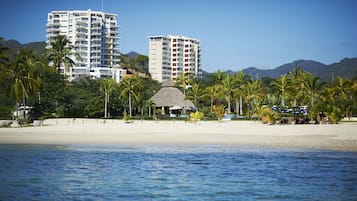 Private beach, beach bar