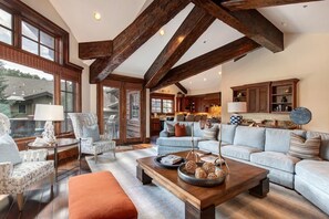 TV, fireplace, offices - Abode at the Inn, ski-in/ski-out, hot tub, steps to Sterling lift (Park City)