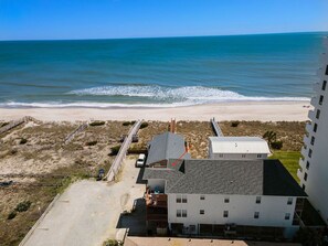 On the beach, beach towels