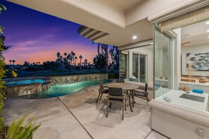 Outdoor pool, a heated pool