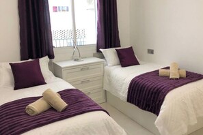 2 bedrooms, iron/ironing board, WiFi, bed sheets
