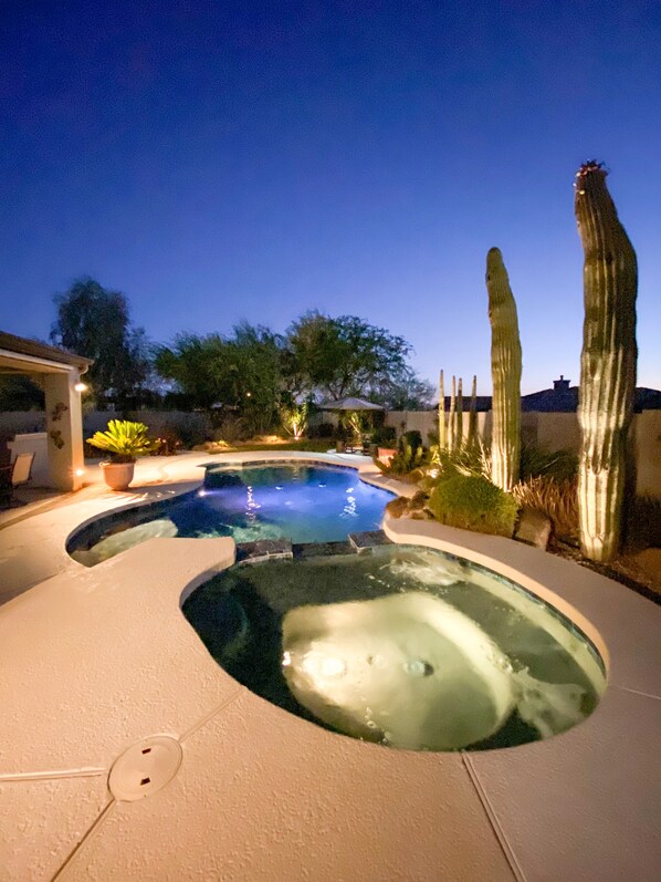 Outdoor pool, a heated pool