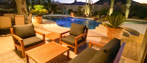Outdoor pool, a heated pool