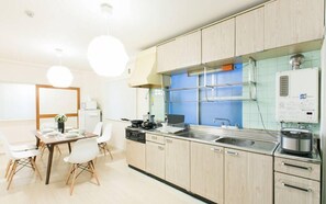 Apartment, 2 Bedrooms, Non Smoking | Private kitchen | Fridge, microwave, cookware/dishes/utensils - Marumasa 201 (Hiroshima)
