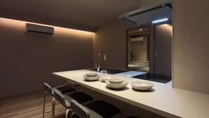 Superior Apartment, 2 Bedrooms, Non Smoking | Private kitchen | Fridge, microwave, stovetop, electric kettle - Marumasa 201 (Hiroshima)