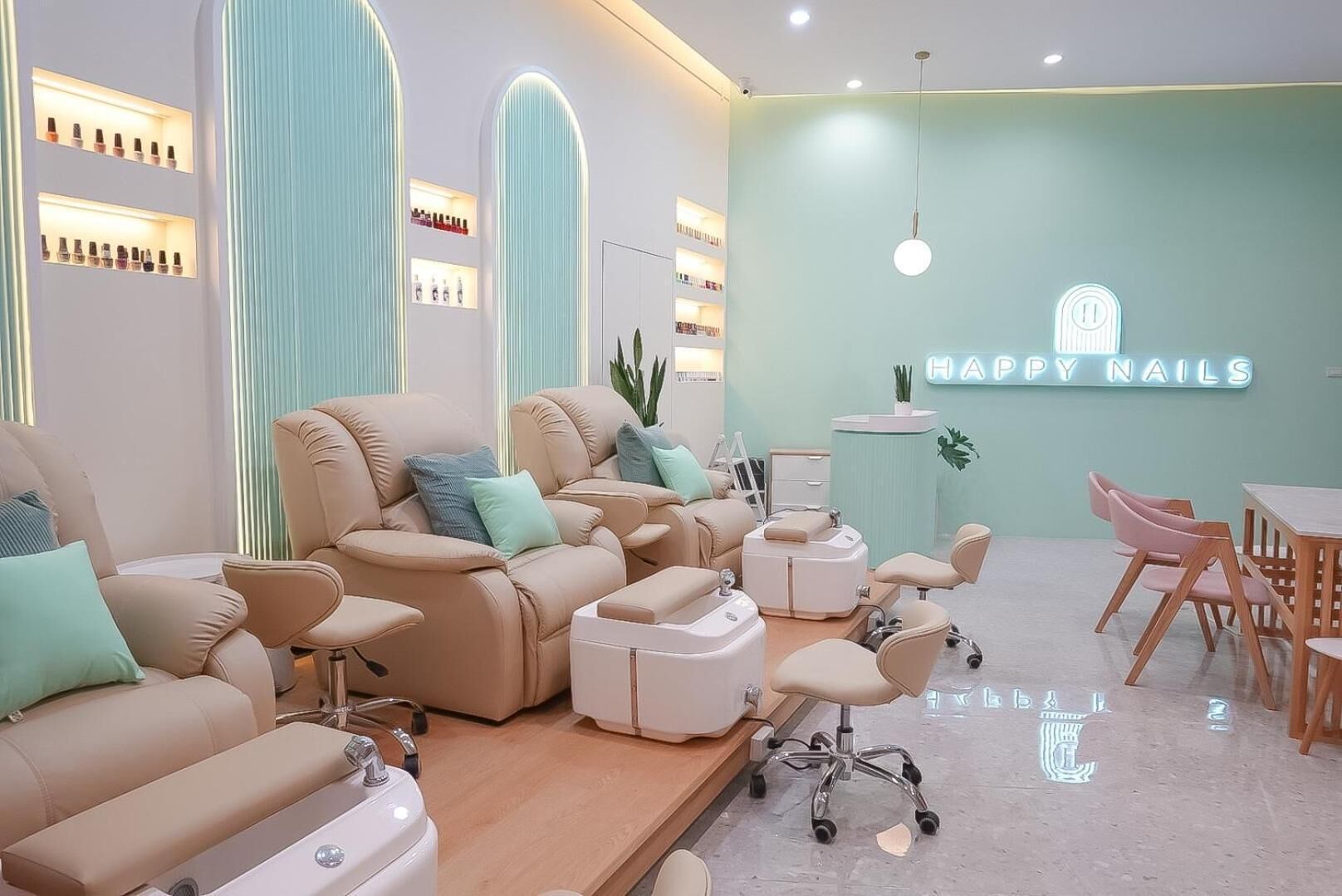 Manicures and pedicures