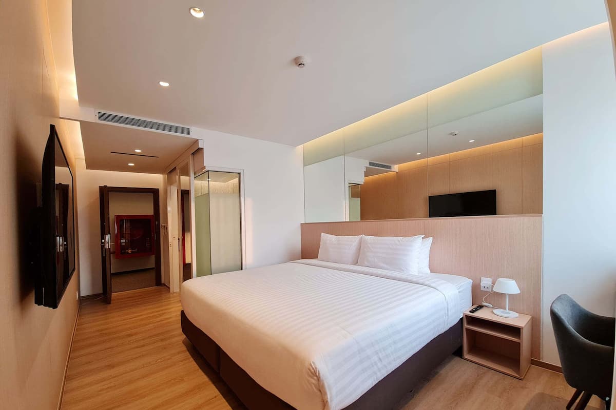 ห้องดับเบิล | เครื่องนอนระดับพรีเมียม, ตู้นิรภัยในห้องพัก, Wi-Fi ฟรี, ผ้าปูที่นอน