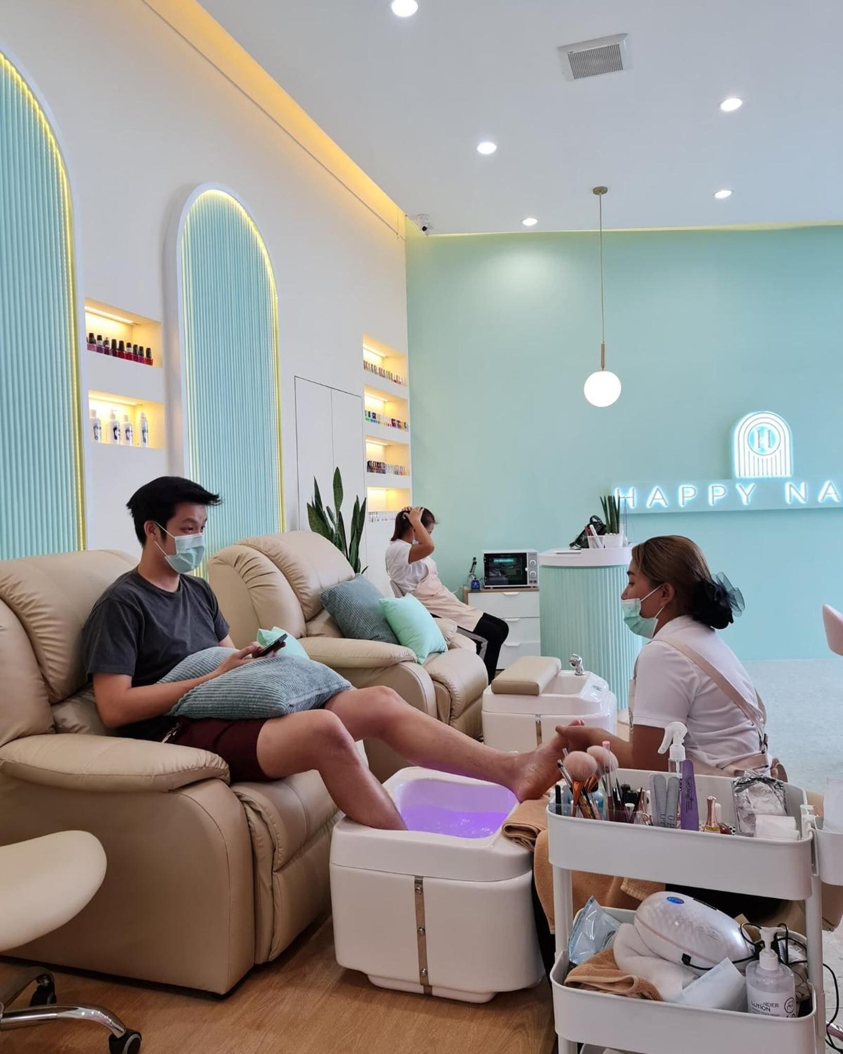 Manicures and pedicures