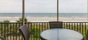 Outdoor dining - Updated Ocean Front w/ Amazing Views of Ocean AND Intercoastal! Sand Dollar 1-306 (St. Augustine)