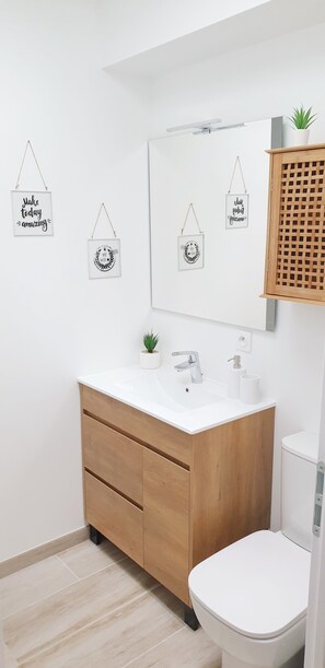 Shower, hair dryer - Bright cottage with terrace and garden (Dompierre-sur-Mer)