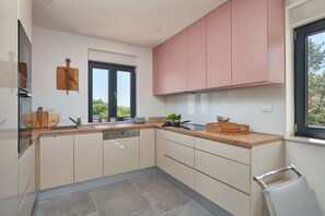 Apartment (Two Bedroom Apartment with Balcony) | Private kitchen | Fridge