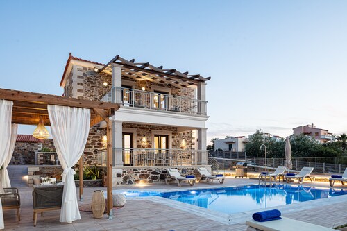 Agapi Villa I, a Seaside Retreat with Pool & BBQ, Walking distance to beach
