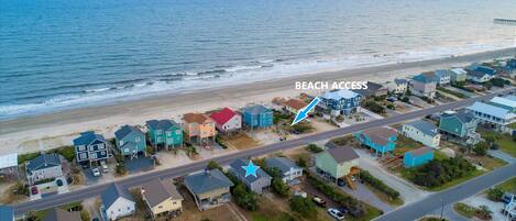 Beach nearby, sun loungers