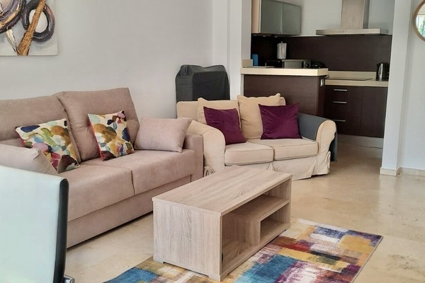 Living area with double sofabed