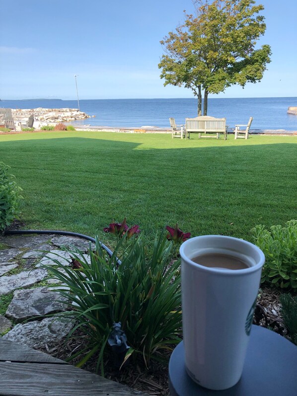 Property grounds - Sister Bay Waterfront
2BR/2BA
Ground level porch, lawn, pier, waterfront (Sister Bay)