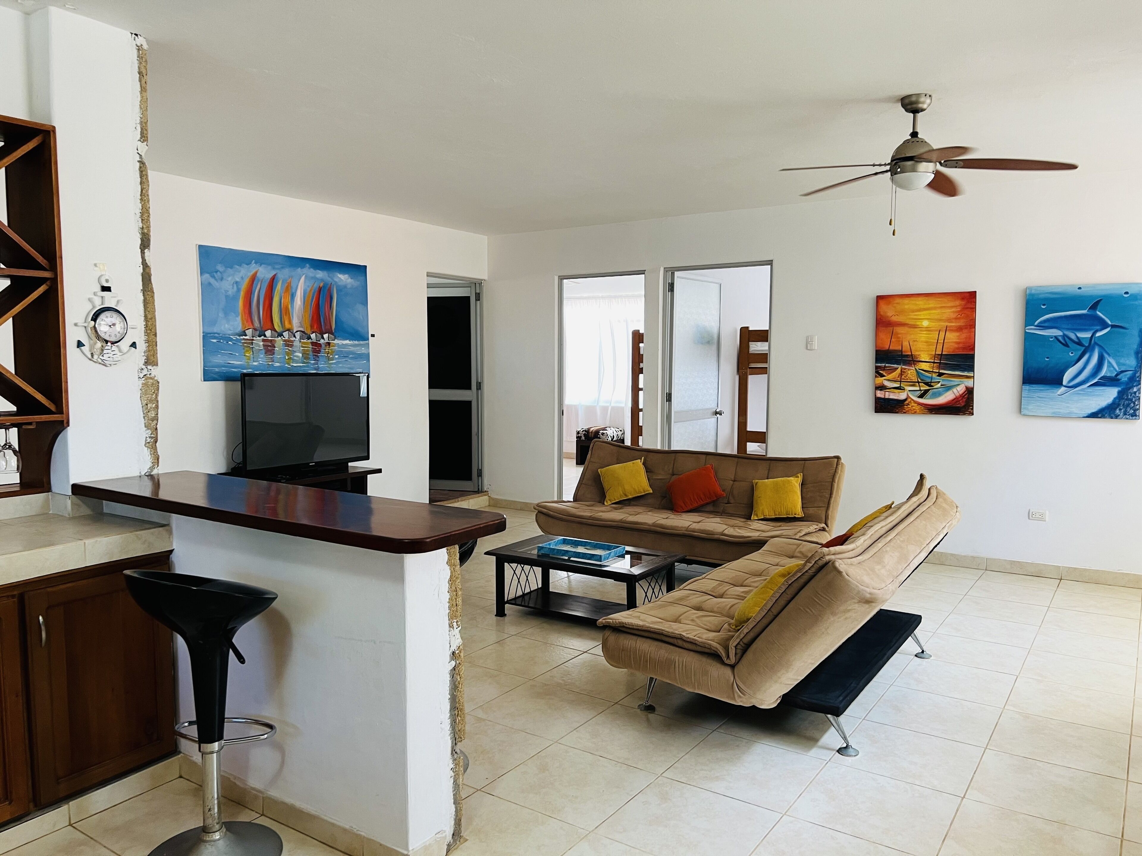 Smart TV, DVD player, livros