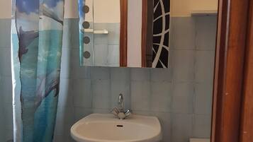 Ensemble douche/baignoire, serviettes fournies, papier toilette